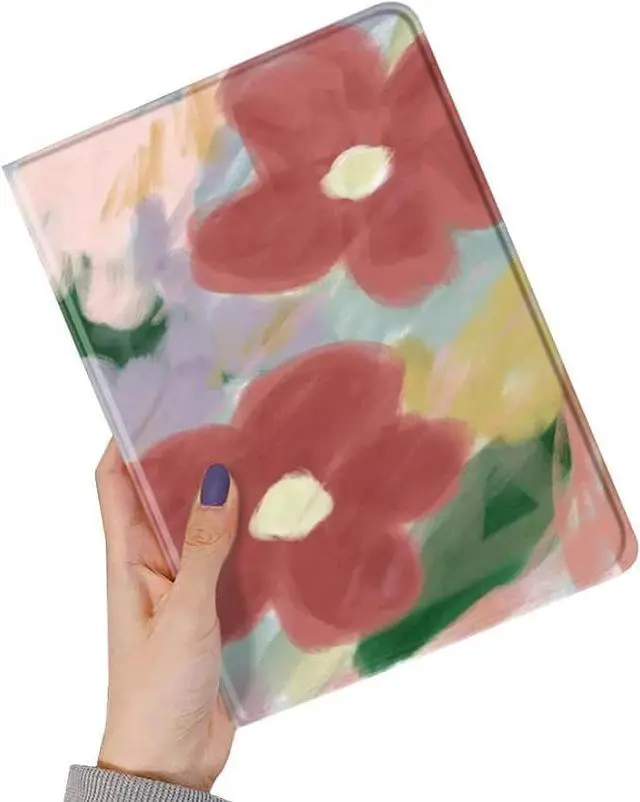 Main image of Floral Leather Smart Cover with Pencil Holder Auto Sleep Wake for iPad 11"/10.9" Color Q