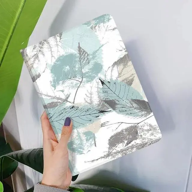 Alt view image 5 of 7 - Floral Leather Smart Cover with Pencil Holder Auto Sleep Wake for iPad Mini 4/5 Color L