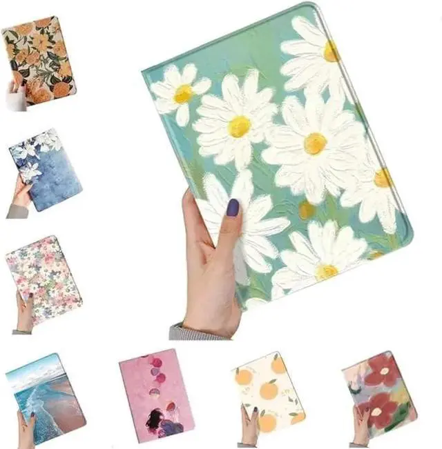 Main image of Floral Leather Smart Cover with Pencil Holder Auto Sleep Wake for iPad Mini 4/5 Color C