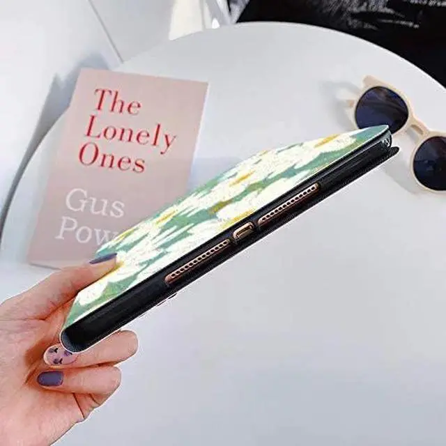 Alt view image 6 of 7 - Floral Leather Smart Cover with Pencil Holder Auto Sleep Wake for iPad Mini 4/5 Color C