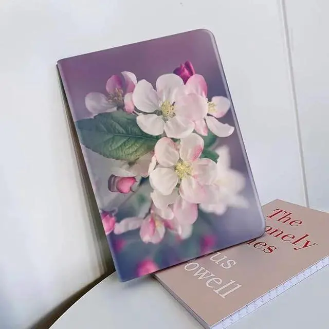 Alt view image 6 of 7 - Floral Leather Smart Cover with Pencil Holder Auto Sleep Wake for iPad Mini 4/5 Color S