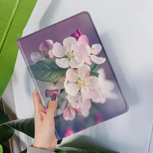 Alt view image 7 of 7 - Floral Leather Smart Cover with Pencil Holder Auto Sleep Wake for iPad Mini 4/5 Color S