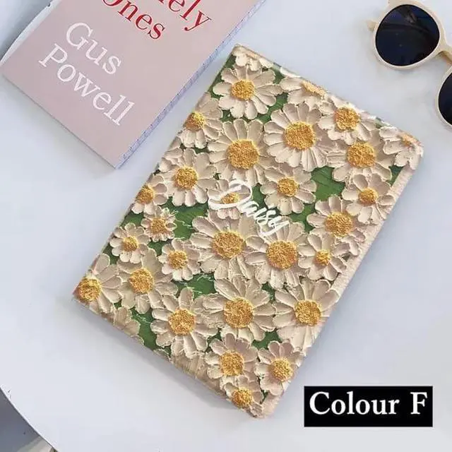Main image of Floral Leather Smart Cover with Pencil Holder Auto Sleep Wake for iPad Air 13"/Pro 12.9" Color F