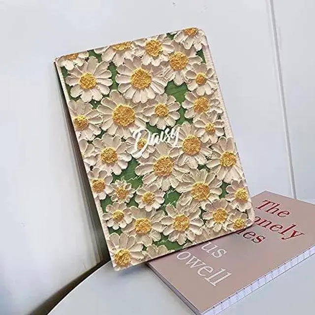 Alt view image 6 of 6 - Floral Leather Smart Cover with Pencil Holder Auto Sleep Wake for iPad Air 13"/Pro 12.9" Color F