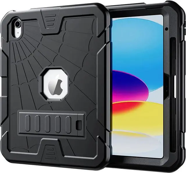 Main image of iPad Case 10th Generation for Kids, iPad 10.9 inch Case with Stand, Heavy Duty Rugged Protective iPad 10th 2022 Case Cover A2757, A2777 with Pencil Holder for Students
