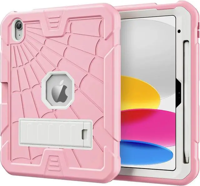 Main image of iPad Case 10th Generation for Kids, iPad 10.9 inch Case with Stand, Heavy Duty Rugged Protective iPad 10th 2022 Case Cover A2757, A2777 with Pencil Holder for Students