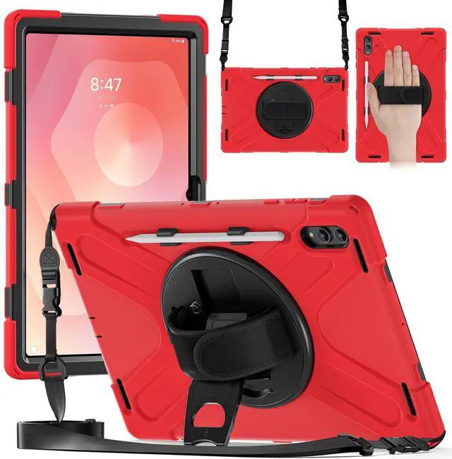 Main image of Shockproof Kids Case w/Pen Slot,360°Hand Strap&Stand for Tab S11 Ultra 14.6"Red