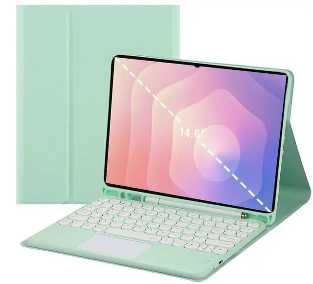 Main image of Magnetic Detachable Touch Keyboard Case w/Pen Slot for Tab S11 Ultra 14.6",Green