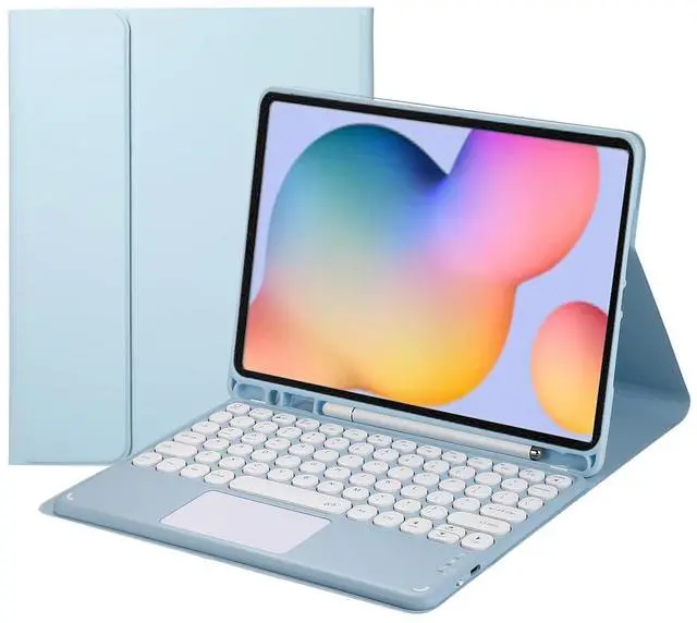 Main image of Magnetic Detachable Touchpad Keyboard Case with S Pen Holder for Samsung Galaxy Tab S6 Lite 10.4 Inch,Blue