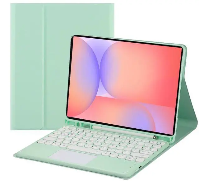 Main image of Magnetic Touch Keyboard Case for Tab S10 Lite/S10 FE/S9 FE/S9,Green