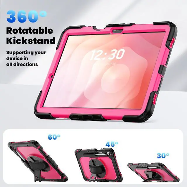 Alt view image 6 of 7 - Shockproof Case with 360° Stand & Straps for Tab S11 11", (SM-X730/SM-X736B)RosePC