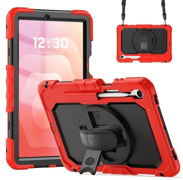 Main image of Shockproof Case with 360° Stand & Straps for Tab S11 11", (SM-X730/SM-X736B)Red