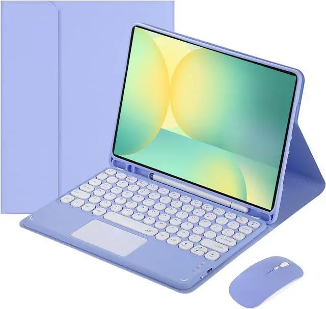 Main image of Magnetic Detachable Touch Keyboard Case with Mouse for Samsung Tab S10 FE+ 13.1" 2025 (X620/X626B), Purple