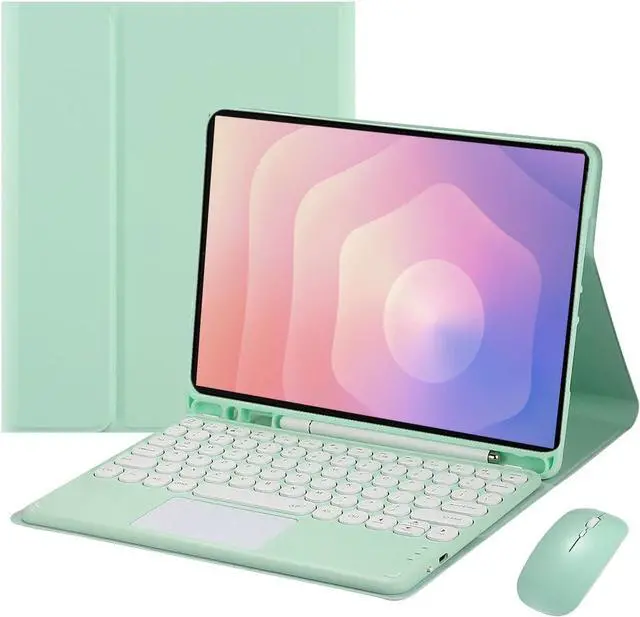 Main image of Magnetic Detachable Touch Keyboard Case with Mouse for Samsung Tab S11 11" 2025 (SM-X730/SM-X736B)Green