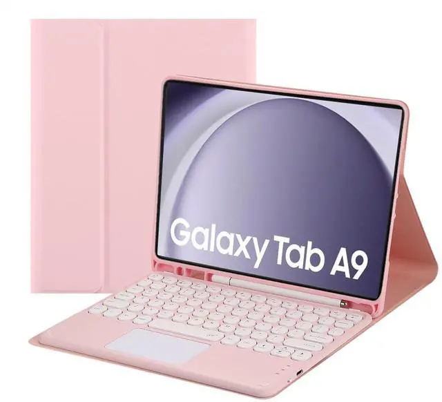 Main image of Magnetic Detachable Touch Keyboard Case with Pencil Slot for Samsung Tab A9 8.7" 2023 (SM-X110/X115/X117), Pink