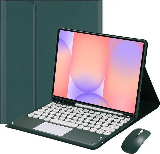 Main image of Magnetic Detachable Touch Keyboard Case with Mouse for Samsung Tab S10 Lite/S10 FE/S9 FE 10.9"/S9 11",Dark Green