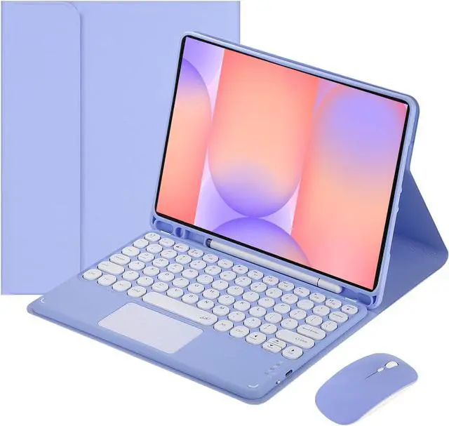 Main image of Magnetic Detachable Touch Keyboard Case with Mouse for Samsung Tab S10 Lite/S10 FE/S9 FE 10.9"/S9 11",Purple