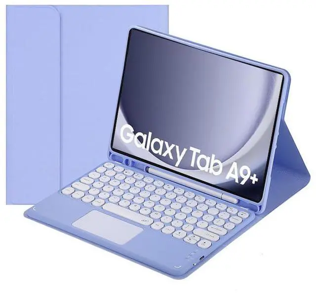 Main image of Magnetic Detachable Touch Keyboard Case with Pen Slot for Samsung Tab A9+ 11" (SM-X210/X216/X218)Purple
