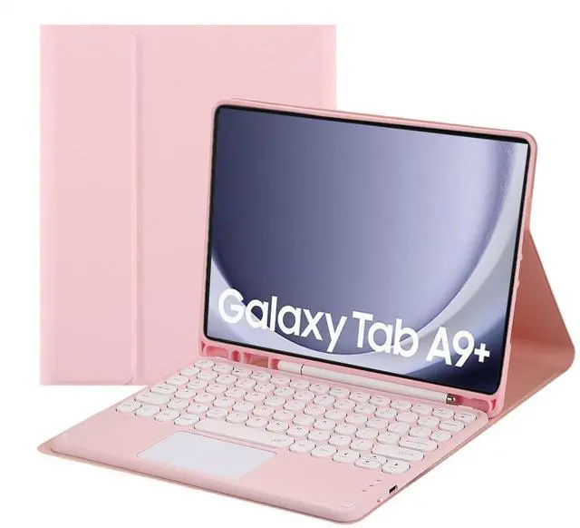 Main image of Magnetic Detachable Touch Keyboard Case with Pen Slot for Samsung Tab A9+ 11" (SM-X210/X216/X218), Pink