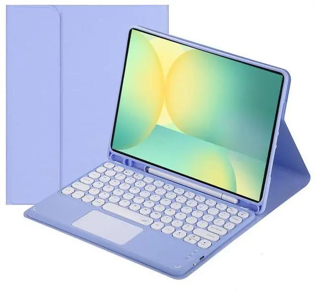 Main image of Magnetic Detachable Touch Bluetooth Keyboard Case with Pen Holder for Samsung Tab S10 FE+ 13.1"(2025,X620/X626B),Purple