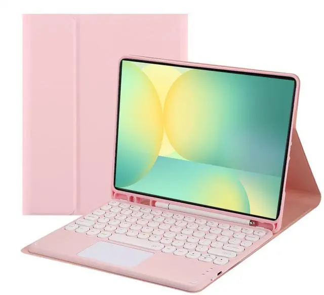 Main image of Magnetic Detachable Touch Bluetooth Keyboard Case with Pen Holder for Samsung Tab S10 FE+ 13.1"(2025,X620/X626B), Pink