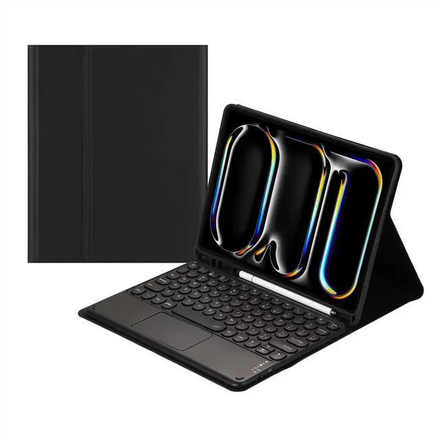 Main image of Magnetic Detachable Touch Bluetooth Keyboard Case with Pencil Holder for iPad Pro 13" 2024 M4 (7th Gen),Black