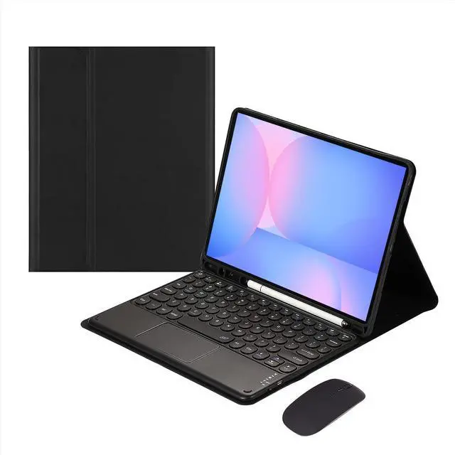 Main image of Magnetically Detachable Touch Bluetooth Keyboard Case with Mouse for Samsung Galaxy Tab S10 FE / S9 FE 5G 10.9 Inch / Tab S9 11 Inch, Black