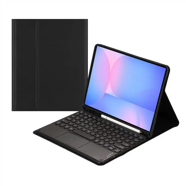 Main image of Magnetic Detachable Touch Bluetooth Keyboard Case with Pencil Holder for Galaxy Tab S10 FE/S9 FE 10.9"/S9 11", Black