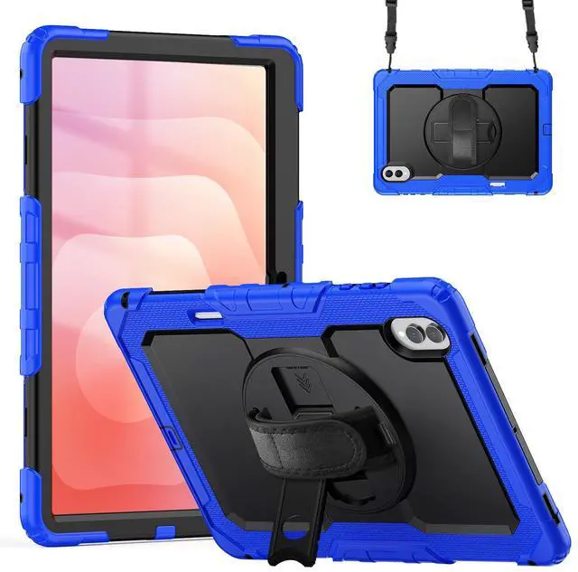Main image of Heavy Duty Shockproof Case with 360° Rotatable Stand, Hand & Shoulder Strap for Samsung Galaxy Tab S11 Ultra 14.6" 2025 (SM-X930/SM-X936B),Blue