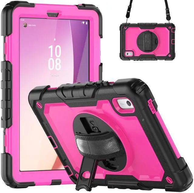 Main image of Heavy Duty Shockproof Case with Screen Protector, 360° Rotating Stand, Hand & Shoulder Strap for Tab M9 9.0" (TB-310FU, 2023)RosePC