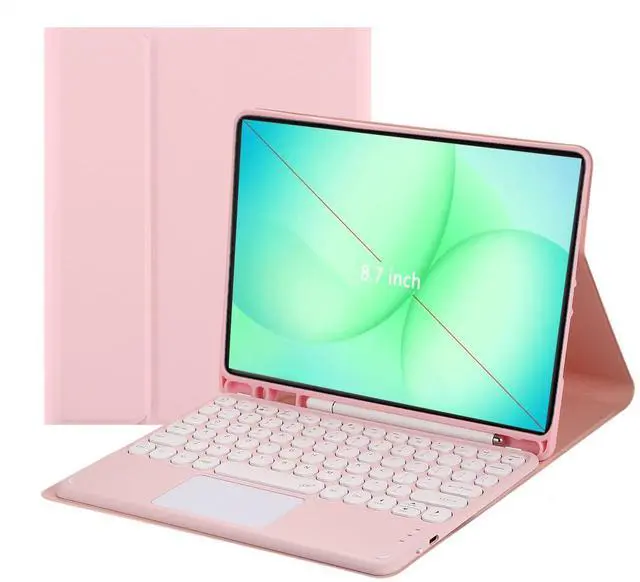 Main image of Magnetically Detachable Bluetooth Touch Keyboard Case with Pencil Holder for 8.7" Samsung Galaxy Tab A11 (2025) / Tab A9 (2023),Pink