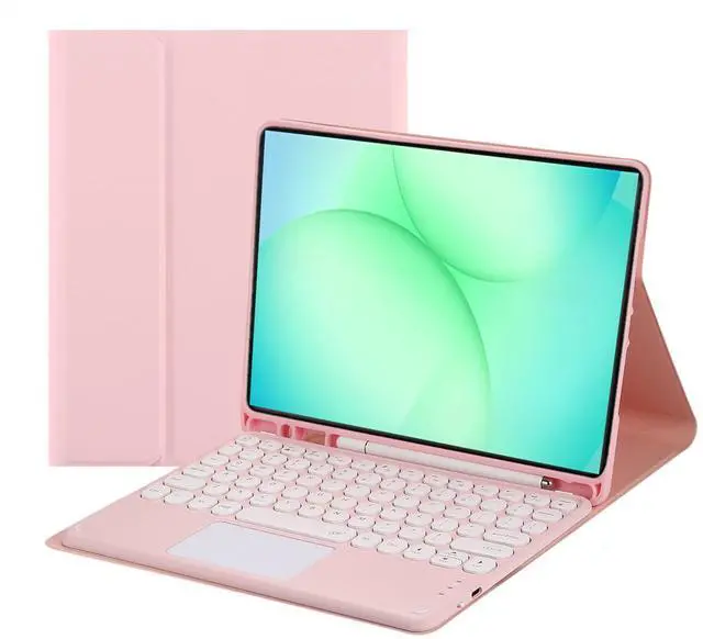 Main image of Magnetic Detachable Bluetooth Touch Keyboard Case with Pencil Holder for 11" Samsung Galaxy Tab A11+ (2025) / A9+ (2023),Pink