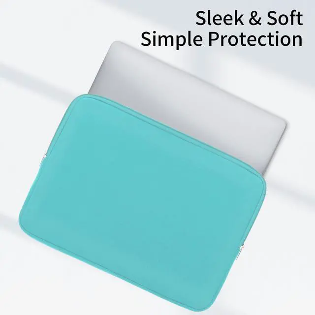 Alt view image 2 of 7 - Soft Padded Zipper Laptop Sleeve for 16-inch MacBook Pro/Max M1-M5 (A2141/A2485/A2780/A2991/A3403/A3186/A3428/A3429), Blue