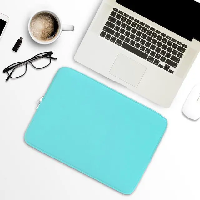 Alt view image 6 of 7 - Soft Padded Zipper Laptop Sleeve for 16-inch MacBook Pro/Max M1-M5 (A2141/A2485/A2780/A2991/A3403/A3186/A3428/A3429), Blue