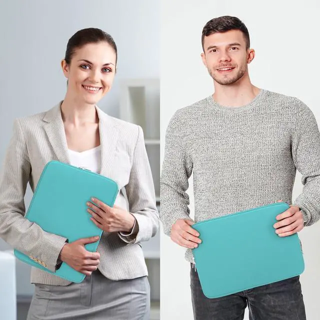 Alt view image 7 of 7 - Soft Padded Zipper Laptop Sleeve for 16-inch MacBook Pro/Max M1-M5 (A2141/A2485/A2780/A2991/A3403/A3186/A3428/A3429), Blue