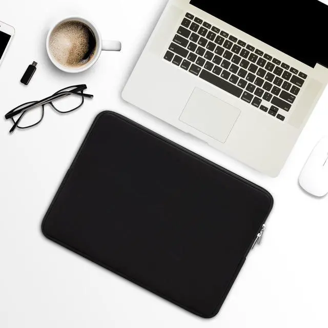 Alt view image 6 of 7 - Soft Padded Zipper Laptop Sleeve for 16-inch MacBook Pro/Max M1-M5 (A2141/A2485/A2780/A2991/A3403/A3186/A3428/A3429), Black