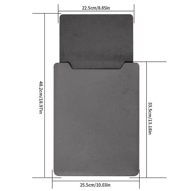 Alt view image 2 of 7 - Padded Thin Portable Laptop Sleeve for 13.3-14 Inch, Compatible with 2022 MacBook Pro 14", 2015 MacBook Pro/Air 13.3", Dark Gray