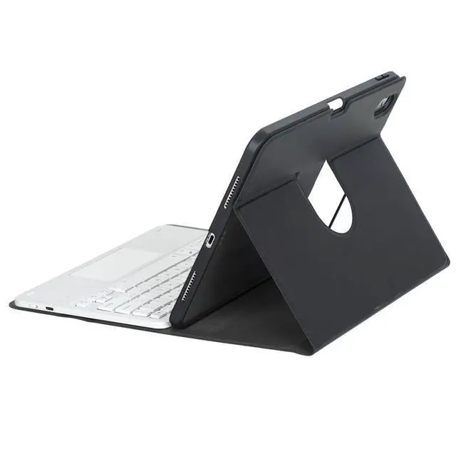 Alt view image 6 of 7 - 360° Rotating Keyboard Case for Xiaomi Redmi Pad 2 11 Inch 2025, Detachable Rechargeable English Keyboard with Trackpad, Built-in Pencil Holder, Horizontal & Vertical Stand Folio Cover,Black White