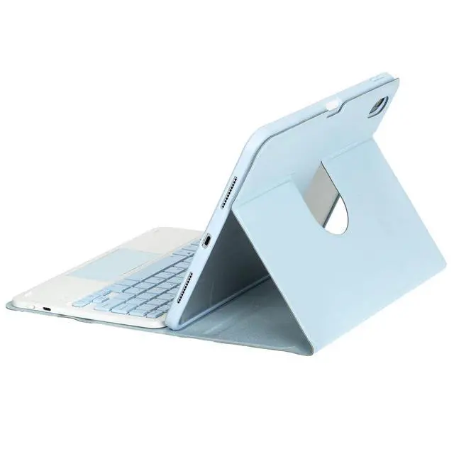 Alt view image 6 of 7 - 360° Rotating Keyboard Case for Xiaomi Redmi Pad 2 11 Inch 2025, Detachable Rechargeable English Keyboard with Trackpad, Built-in Pencil Holder, Horizontal & Vertical Stand Folio Cover,Sky Blue