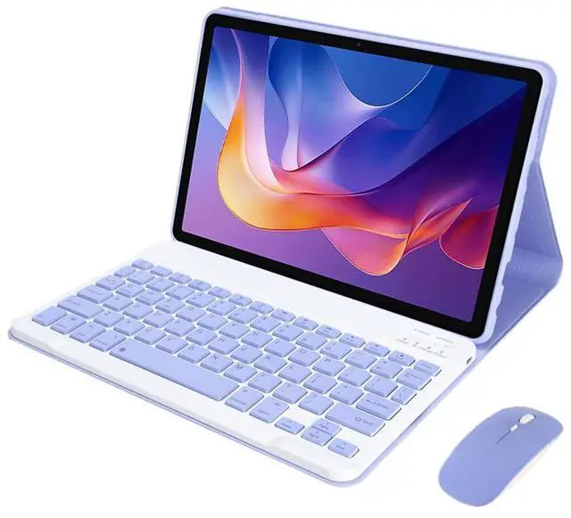 Main image of Detachable Rechargeable Stand Keyboard Case with English Keyboard & Mouse for 11 Inch Xiaomi Redmi Pad 2 2025, Purple
