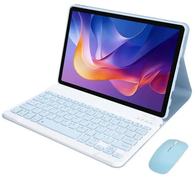 Main image of Detachable Rechargeable Stand Keyboard Case with English Keyboard & Mouse for 11 Inch Xiaomi Redmi Pad 2 2025, Sky Blue