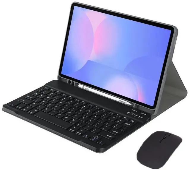 Main image of Detachable Rechargeable Wireless Bluetooth Keyboard & Mouse Stand Case with Pencil Slot for 13.1 inch Samsung Galaxy Tab S10 FE+ / S10 FE Plus (SM-X620/X626B), US English Layout, Black