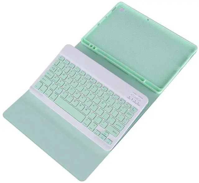 Alt view image 2 of 4 - Detachable Rechargeable Wireless Bluetooth Keyboard & Mouse Stand Case with Pencil Slot for 13.1 inch Samsung Galaxy Tab S10 FE+ / S10 FE Plus (SM-X620/X626B), US English Layout, Green
