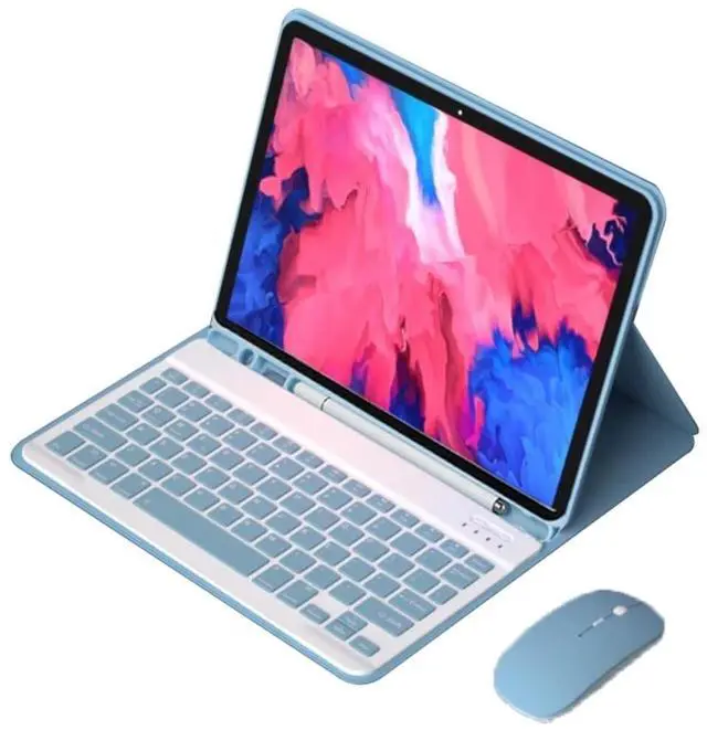 Main image of Detachable Bluetooth Wireless Keyboard Case with Pencil Holder for 10.4-inch Samsung Galaxy Tab A7 (2020/2022) SM-T500/T505/T507/T509, Misty Blue
