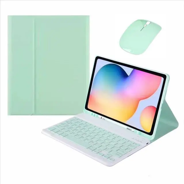 Main image of Detachable Bluetooth Wireless Keyboard Case with Pencil Holder for 10.4-inch Samsung Galaxy Tab A7 (2020/2022) SM-T500/T505/T507/T509, Mint.