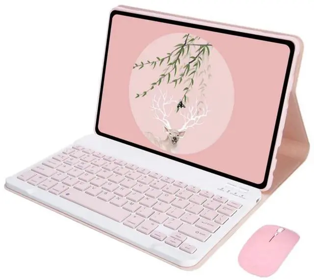 Main image of Ultra-Slim Detachable Bluetooth Keyboard & Mouse Combo Stand Case, US Layout Protective Cover for 11 Inch 2023 Tablet SEPink
