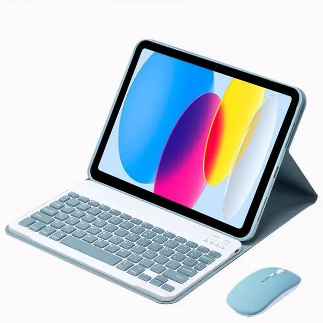 Main image of Premium Detachable Wireless Bluetooth Keyboard and Mouse Combo Protective Case, Ultra-Slim Folio Stand Cover with Standard US Keyboard Layout for 11 Inch 2023 Tablet SE, Misty Blue