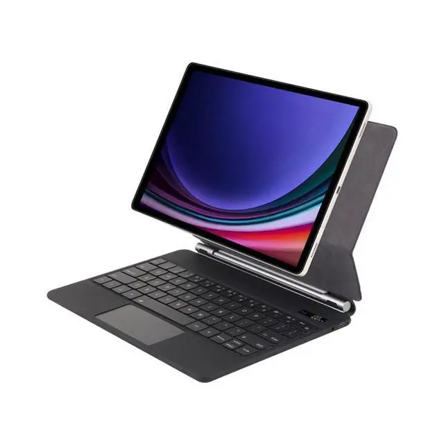 Alt view image 3 of 7 - Magnetic Magic Backlit Keyboard with Multi-Touch Trackpad & Power Indicator Display for 11-inch 2025 Samsung Galaxy Tab S11 (SM-X730/SM-X736B), US English Layout, White