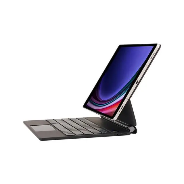 Alt view image 5 of 7 - Magnetic Magic Backlit Keyboard with Multi-Touch Trackpad & Power Indicator Display for 11-inch 2025 Samsung Galaxy Tab S11 (SM-X730/SM-X736B), US English Layout, White