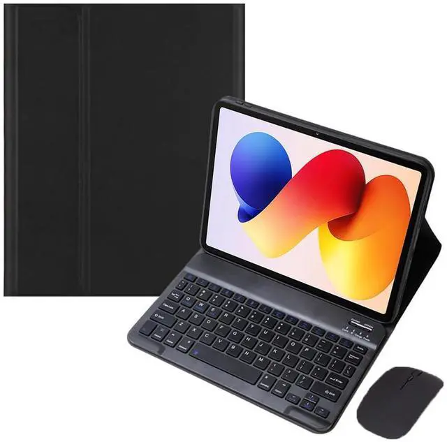 Main image of Detachable Rechargeable Bluetooth Wireless Keyboard Stand Case with US English Layout for 12.1-inch 2025 Xiaomi Redmi Pad 2 Pro, Black